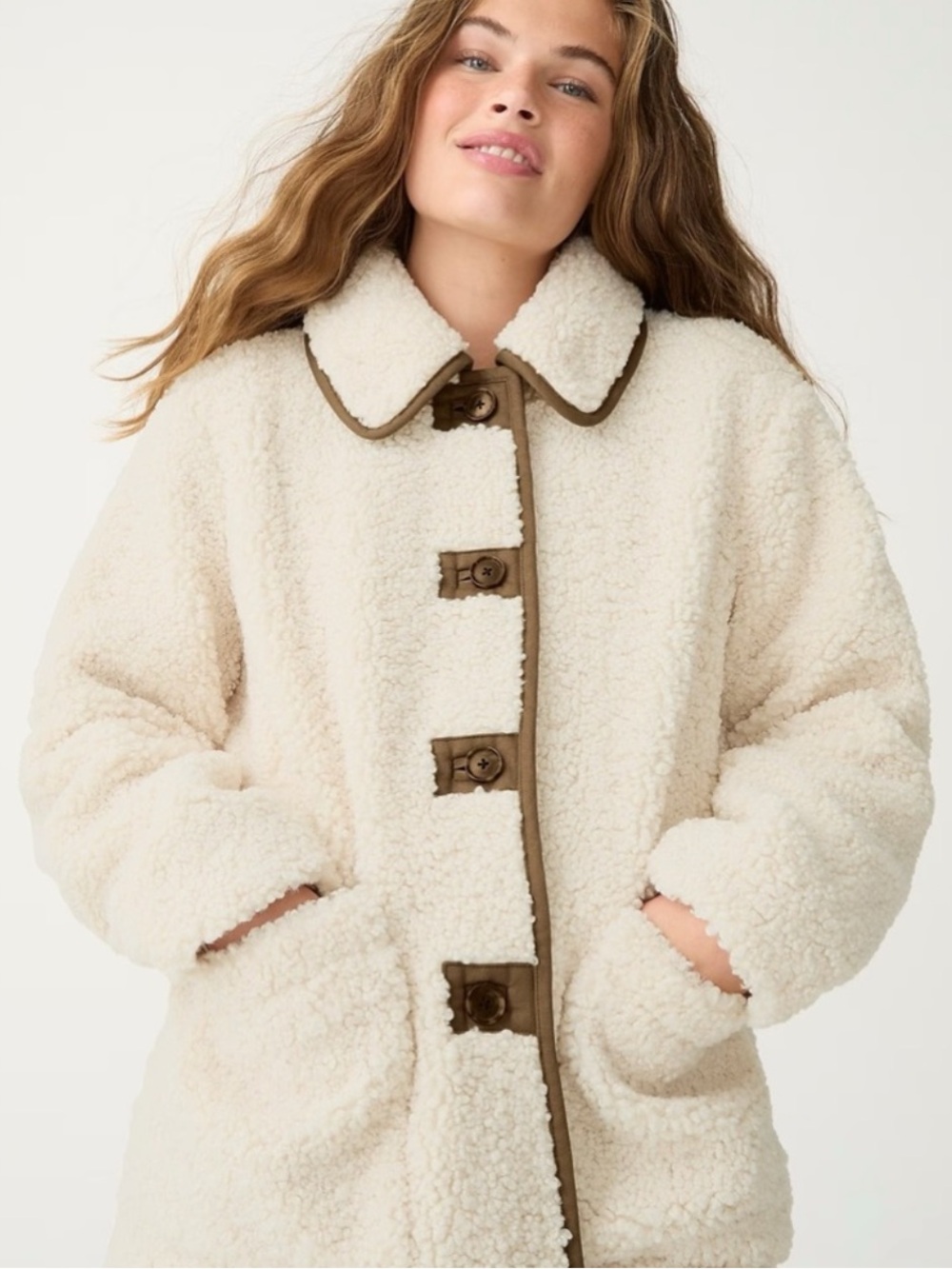 J. Crew Sherpa Teddy Coat - Picture 3 of 6
